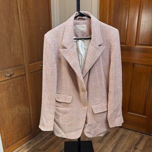 We The Free Women's Blazer in Pink/Brown Plaid